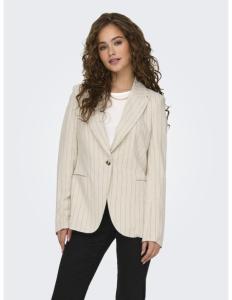 ONLY - ONLDOLA L/S PINSTR LINEN BL BLAZER TLR