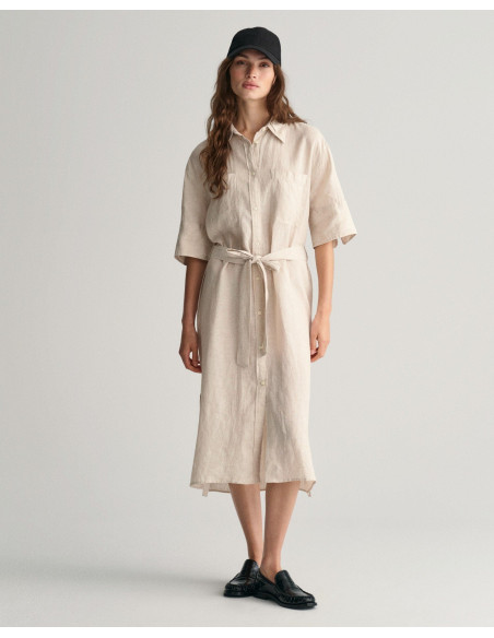 Gant - REL LINEN SS SHIRT DRESS