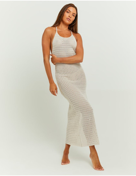 Tally Weijl - BEIGE CROCHET MAXI DRESS