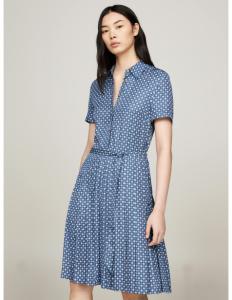 Tommy Hilfiger - FOULARD PLEATED KNEE SHIRTDRESS