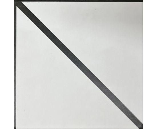 კერამოგრანიტი Mercury White With Black Line 20X20სმ