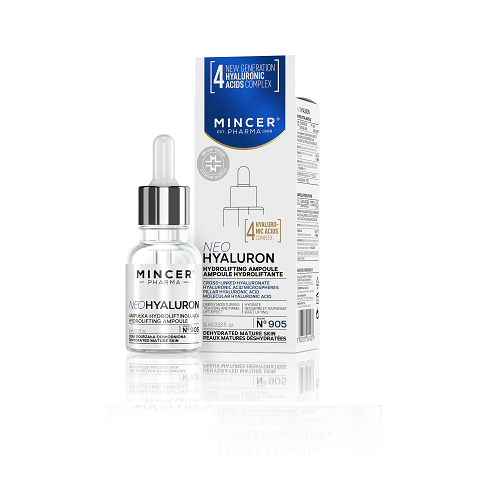 მინსერ ფარმა - Neo Hyaluron რეცეპტი N905 სახის შრატი დატენ/ლიფტინგი დეჰიდრირებული კანი ჰიალურონით