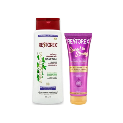 რესტორექსი - პრომო შეფუთვა შამპუნი თმის ცვენის საწ. მშრ/დაზ თმის 500მლ+ნიღაბი ყველა ტიპის თმის 200მლ(250მლ)