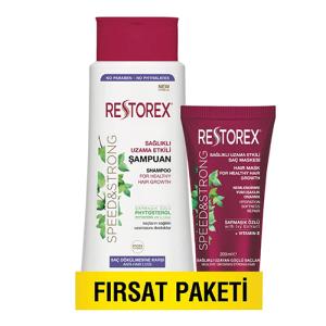 რესტორექსი - პრომო შეფუთვა შამპუნი თმის ცვენის საწ. ყველა ტიპის თმისთვის 500მლ+ნიღაბი ყველა ტიპის თმისთვის 200მლ(250მლ)