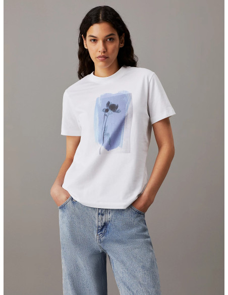 CALVIN KLEIN - PAINTED FLORAL REGULAR TEE