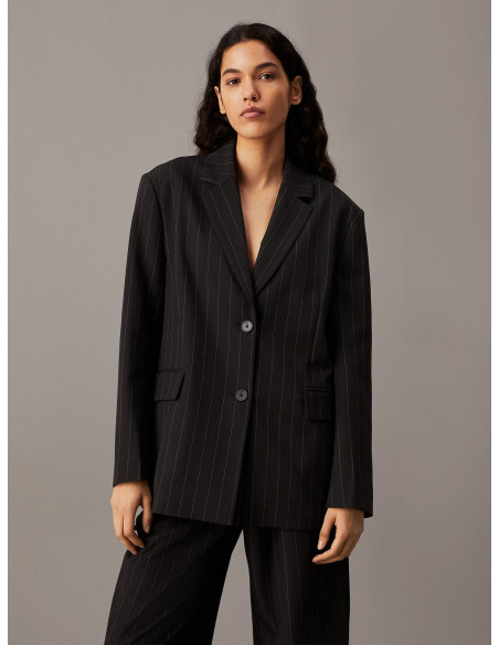 CALVIN KLEIN - SOFT CREPE PINSTRIPE BLAZER