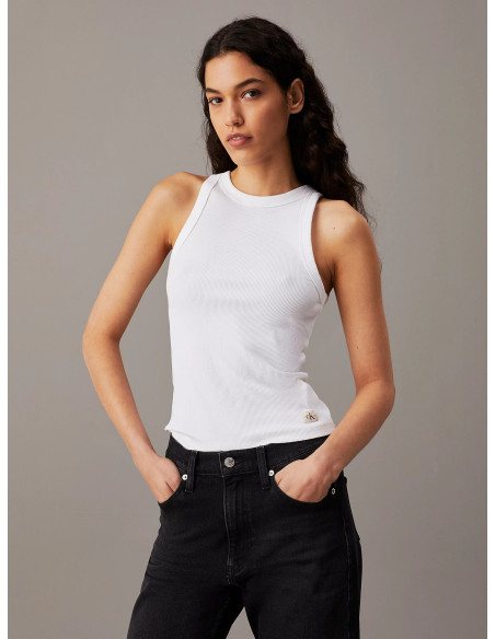 CALVIN KLEIN - WOVEN LABEL TANK TOP