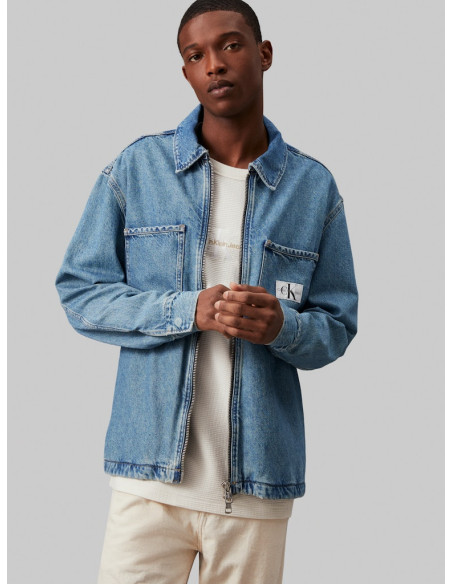 CALVIN KLEIN - ZIPPER DENIM SHIRT JACKET