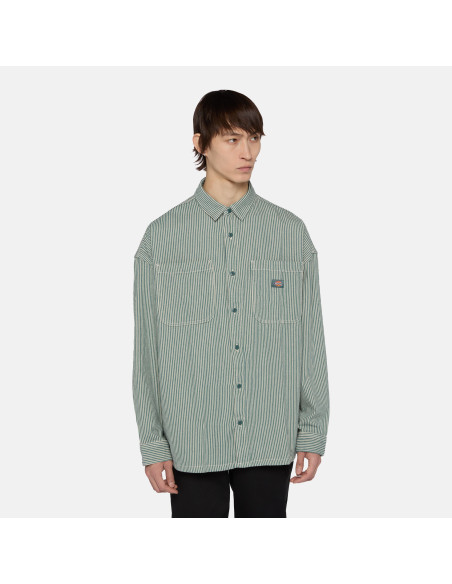 Dickies - HICKORY SHIRT LS LINCOLN GREEN