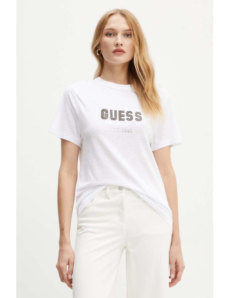 GUESS - SS CN PYRAMIDE STUDS TEE