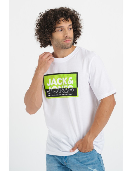 Jack & Jones - JCOLOGAN SUMMER PRINT TEE CREW NECK FST