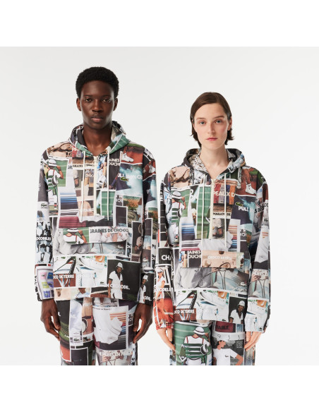 Lacoste - SPORTSUIT HERITAGE PRINT POP-OVER JACKET