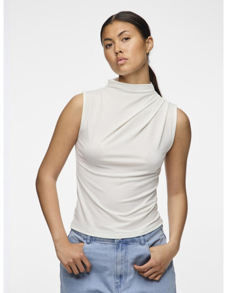 Pieces - PCMADISON SL DRAPED TOP NOOS BC