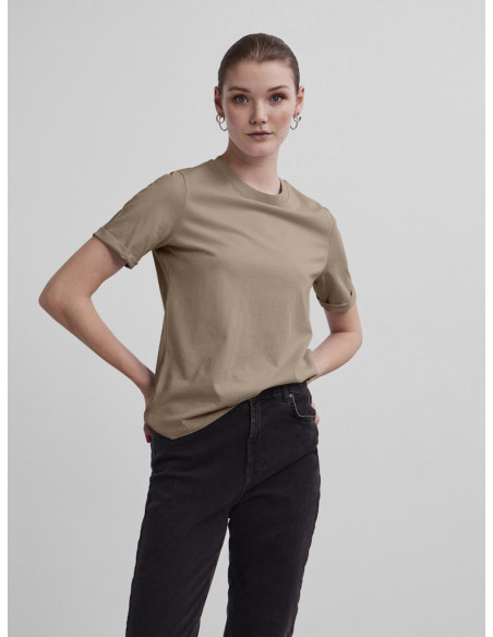 Pieces - PCRIA SS FOLD UP SOLID TEE NOOS BC