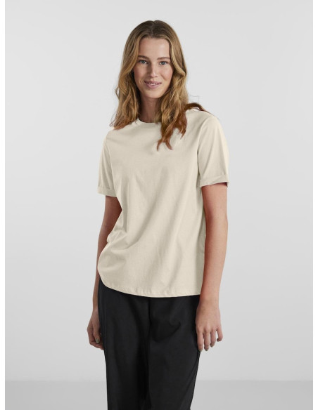 Pieces - PCRIA SS FOLD UP SOLID TEE NOOS BC