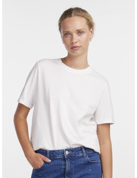 Pieces - PCRIA SS FOLD UP SOLID TEE NOOS BC