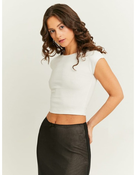 Tally Weijl - Top, Knitted, For Women With Pu Coating