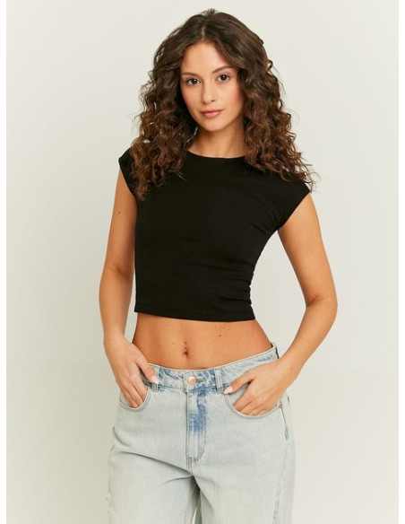 Tally Weijl - Top, Knitted, For Women With Pu Coating