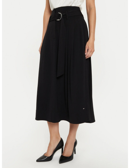 Tommy Hilfiger - FLUID UTILITY BELTED MIDI SKIRT