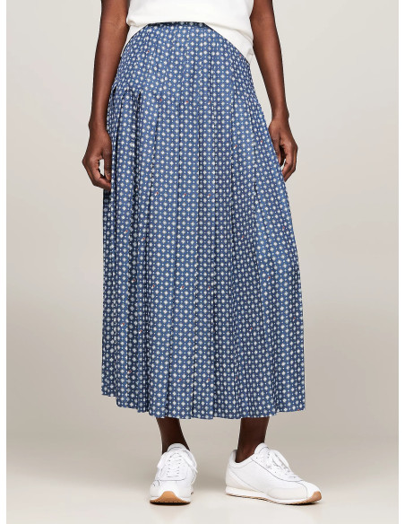 Tommy Hilfiger - FOULARD PLEATED MIDI SKIRT