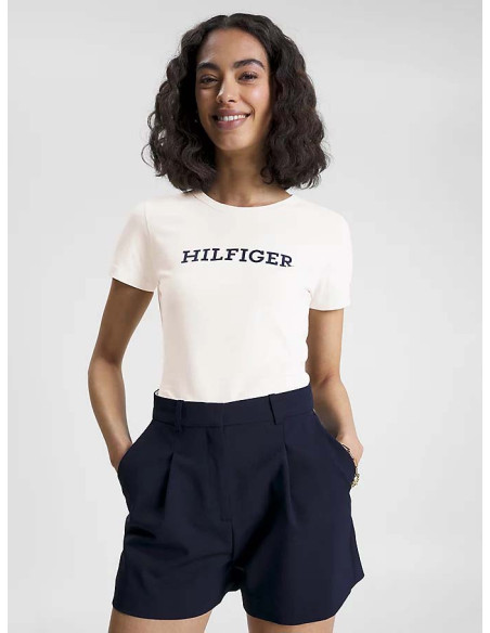 Tommy Hilfiger - SLIM MONOTYPE PRINT C-NK SS