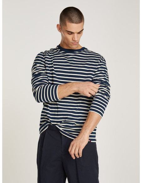 Tommy Jeans - TJM REG BRETON STRIPE LS