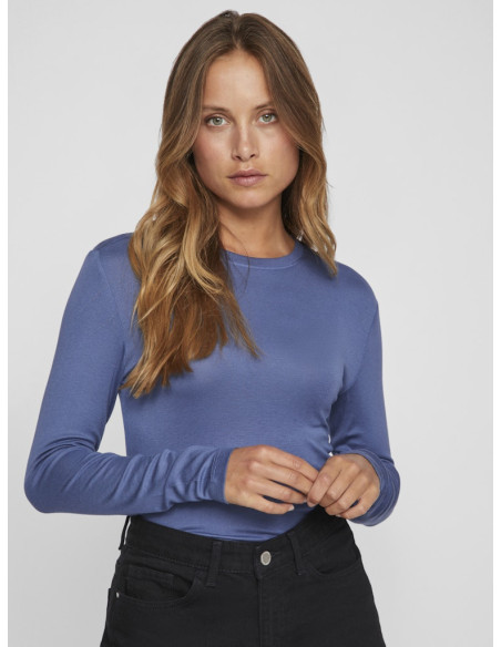 VILA - VIALEXIA O-NECK L/S TOP - NOOS