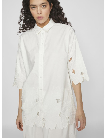 VILA - VIDOLLA 3/4 EMBROIDERY SHIRT