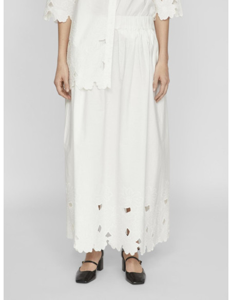 VILA - VIDOLLA HW EMBROIDERY MAXI SKIRT