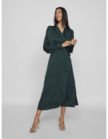 VILA - VIENNA RAVENNA L/S ANKLE WRAP DRESS-NOOS