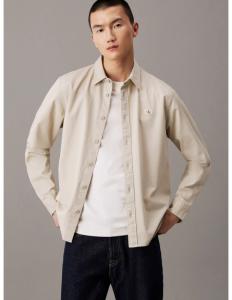 CALVIN KLEIN - WOVEN LABEL COTTON TWILL SHIRT