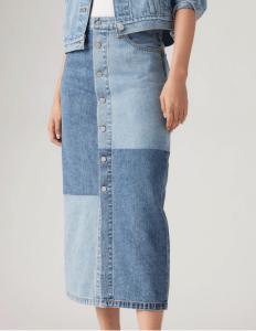 LevisÂ® - Button Midi Skirt Patch