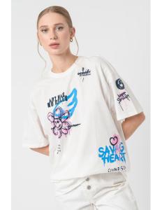 ONLY - ONLMELODIE LIFE S/S GRAFFITI TOP BOX JRS