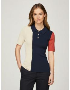 Tommy Hilfiger - RIB STRIPES POLO SS SWEATER