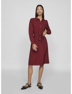 VILA - VIDOMIRA L/S SHIRT DRESS - NOOS