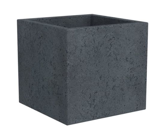 ეზოს პლასტმასის ქოთანი Scheurich 240/40 C-CUBE STONY BLACK