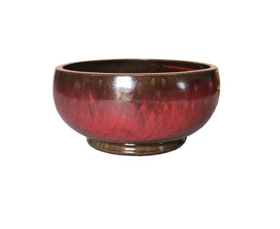 კერამიკული ქოთანი Mega Collections Noble Bowl Low Oxblood D18H9