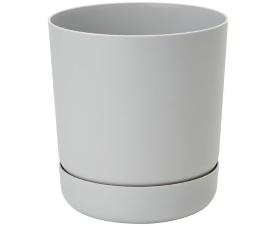 პლასტმასის ქოთანი ყვავილებისთვის FORM PLASTIC Satina with saucer 4250-040 Ø15 პლატინისფერი