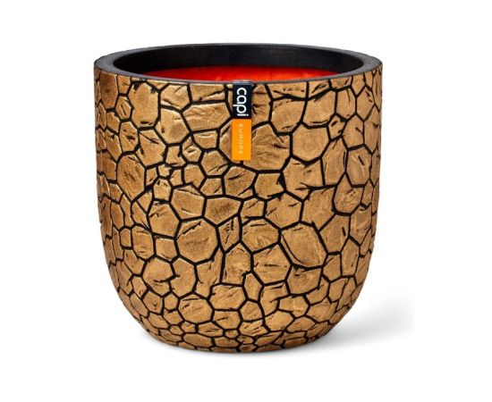 ქოთანი ყვავილის Capi Europe Planter ball Clay NL 43x41სმ შავი-ოქროსფერი