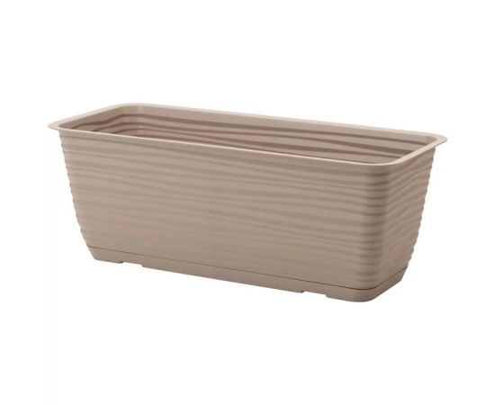 ქოთანი ყვავილის Form-Plastic Sahara box with saucer 40 taupe