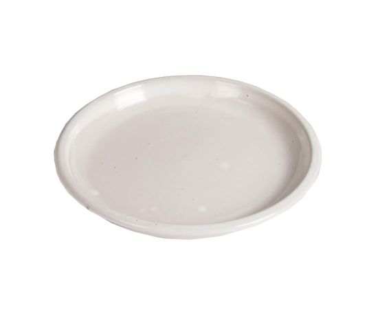 სადგამი ქოთნის Mega Collections Glazed Saucer White D20H2,5