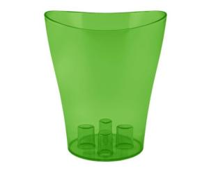 პლასტმასის გამჭვირვალე ქოთანი ორქიდეებისთვის Aleana ნიკა 13x15,5 მწვანე