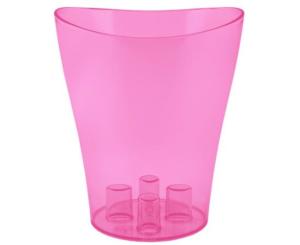 პლასტმასის გამჭვირვალე ქოთანი ორქიდეებისთვის Aleana ნიკა 16x19 ჟოლოსფერი