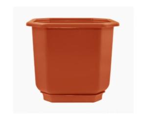 პლასტმასის ქოთანი დასადგამით Aleana დამა 12x12 ტერაკოტი