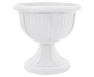 პლასტმასის ქოთანი დასადგამით ლეონი 31 (თეთრი)