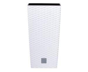 პლასტმასის ქოთანი ყვავილებისთვის Prosperplast RATO SQUARE DRTS S449 265 მმ თეთრი