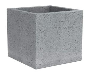 ქოთანი პლასტმასის ეზოსთვის Scheurich 240/30 C-CUBE STONY GREY