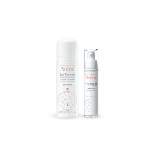 ავენი - ფიზიოლიფტი სახის კრემი ასაკსაწ. ღამის 30მლ + თერმული წყალი 50მლ