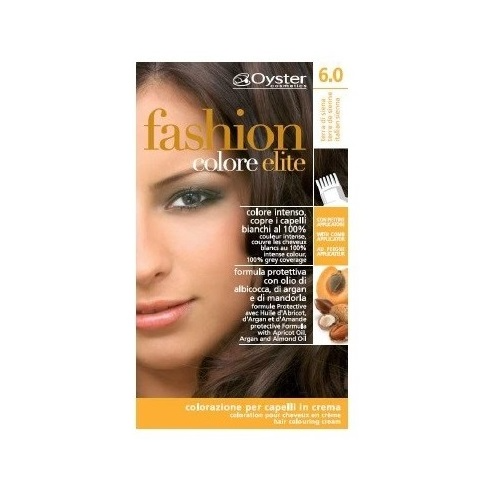 ფეშენ ელიტ - თმის საღებავი არგანის და ნუშის ზეთით 6.0 მუქი ქერა