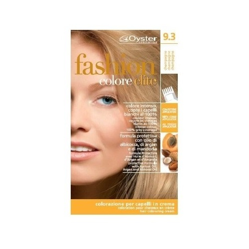 ფეშენ ელიტ - თმის საღებავი არგანის და ნუშის ზეთით 9.3 შამპანურისფერი ქერა